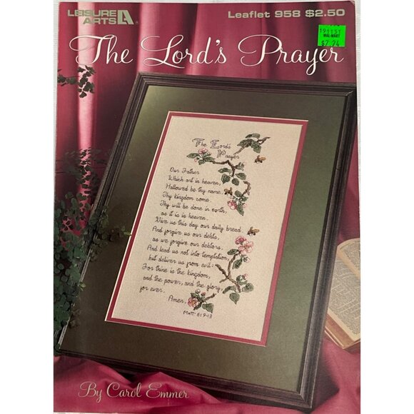 Set Of 6 Christian Cross Stitch Pattern Leaflets By Leisure Arts & Praying Hands - Picture 3 of 7